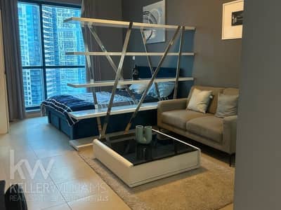 Studio for Rent in Jumeirah Lake Towers (JLT), Dubai - Lovely Furnished studio close kitchen X1 Lake View