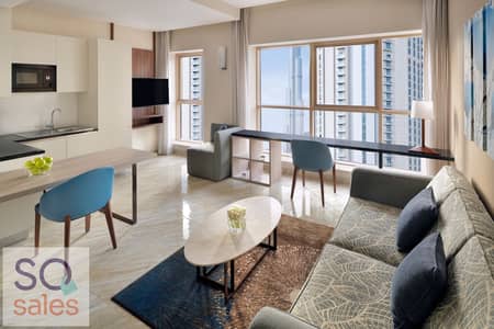 1 Bedroom Hotel Apartment for Rent in Downtown Dubai, Dubai - One-Bedroom-Burj. JPG