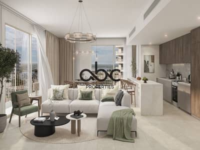 Studio for Sale in Yas Island, Abu Dhabi - P042 Gardenia_CGI04_Living room_2BR_Dark. jpg