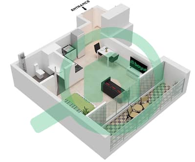 المخططات الطابقية لتصميم الوحدة 9 FLOOR 1-8 شقة استوديو - أراس هايتس
