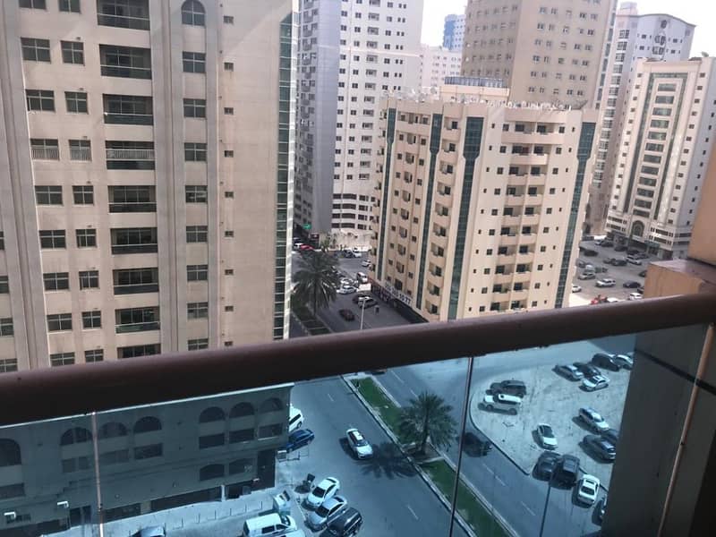 Vacant- 3 bedrooms with. Maids Room with balcony-in Manazil Tower 2-Sharjah .