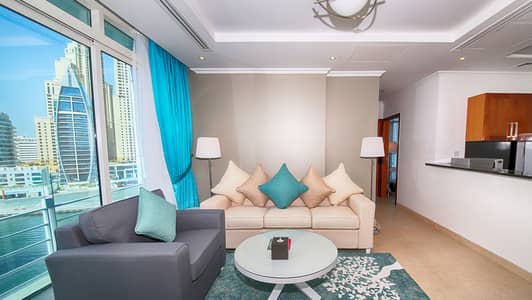 2 Cпальни Апартаменты в отеле в аренду в Дубай Марина, Дубай - 02 BR - Jannah Marina. jpg