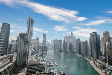 3 Bedroom Apartment for Rent in Dubai Marina, Dubai - FULL MARINA VIEW | 3 BEDROOMS + STUDY | HIGH FLOOR