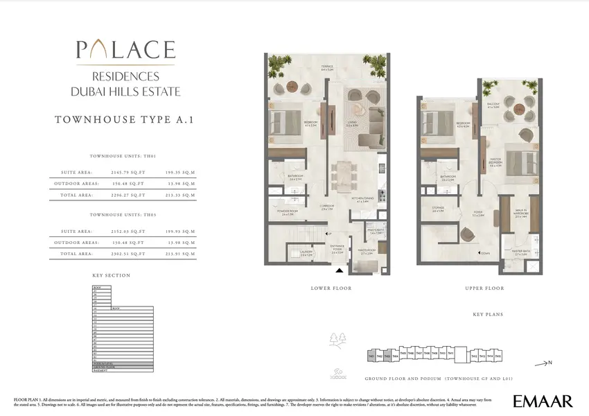 3 BR floor plan