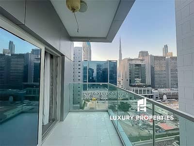 Studio for Rent in Business Bay, Dubai - Partial Burj view | Fully Furnished | High Floor