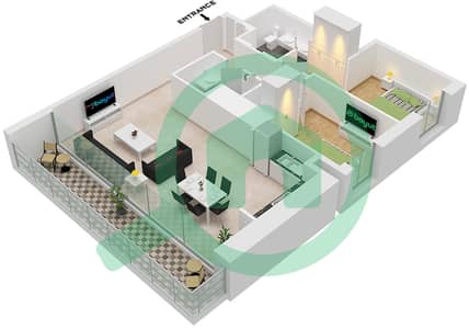 Creek Edge Tower 1 - 2 Bedroom Apartment Unit 3 FLOOR 2 Floor plan