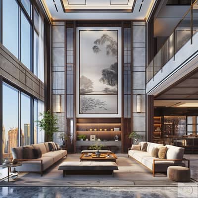 商业湾， 迪拜 5 卧室顶楼公寓待售 - Chines Style (01). jpg