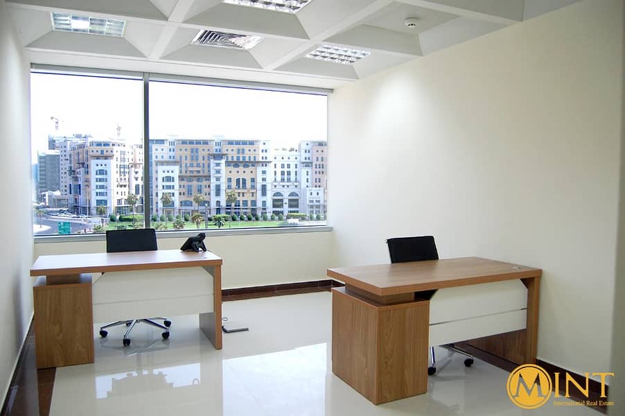 Fully Furnished Office Space Rent | Free Dewa | Low Price