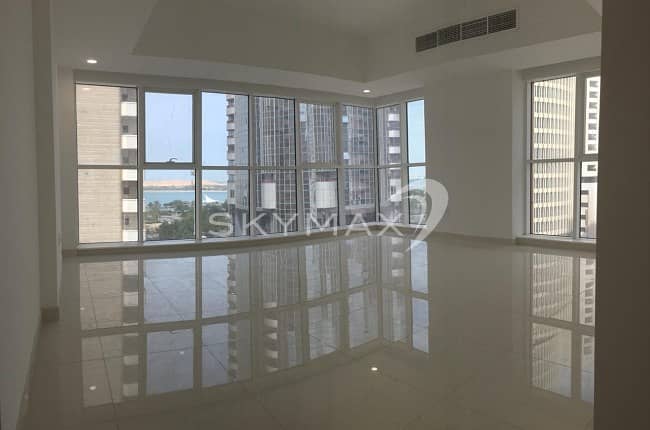 Amazing Sea View! 2BR Hall with Maidroom near Corniche.