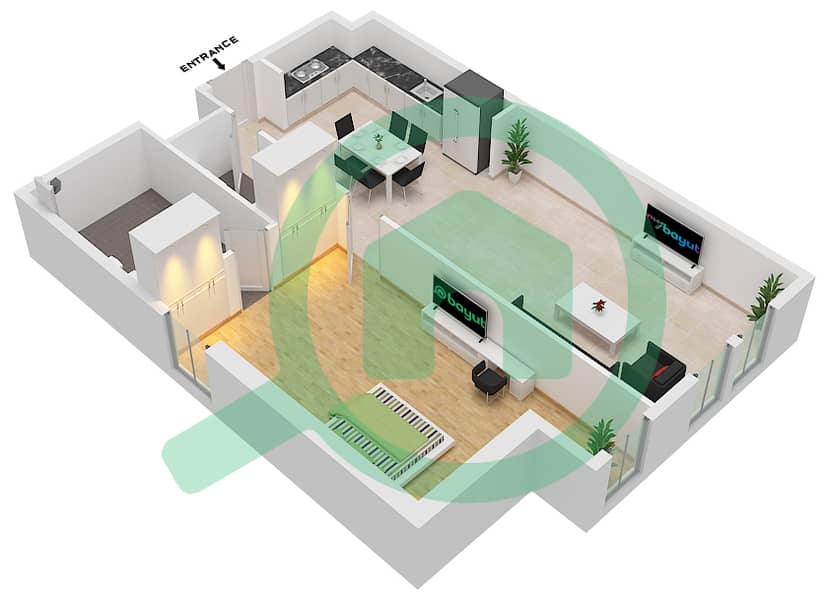 MAG 330 - 1 Bedroom Apartment Type/unit 2 / UNIT 11 Floor plan 2-Unit 11 interactive3D