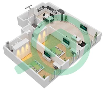 MAG 330 - Апартамент 2 Cпальни планировка Тип/мера 2 / UNIT 13