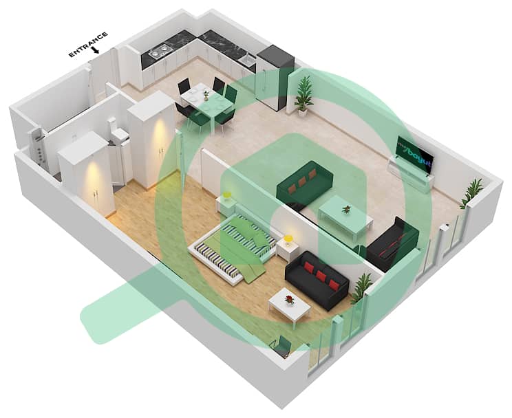 MAG 330 - 1 Bedroom Apartment Type/unit 4 / UNIT 15 Floor plan 4- Unit 15 interactive3D