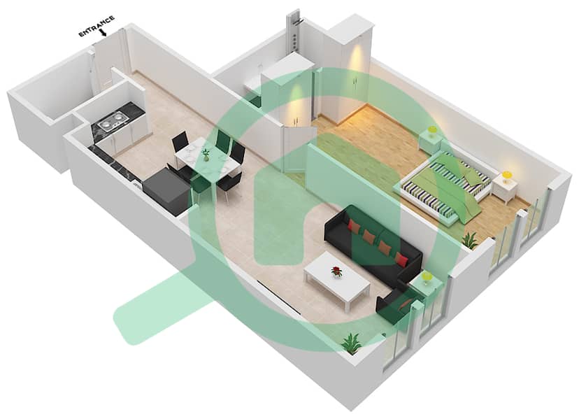 MAG 330 - 1 Bedroom Apartment Type/unit 6 / UNIT 23 Floor plan 6- Unit 23 interactive3D