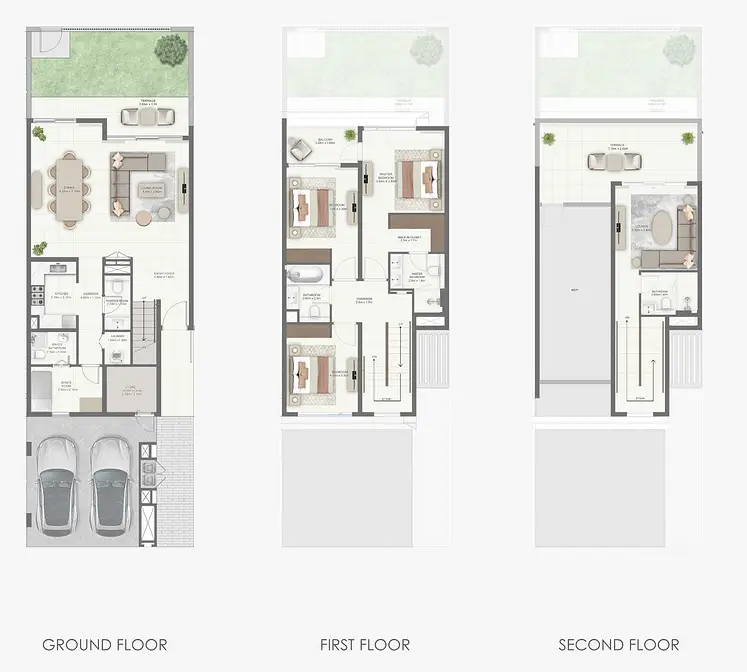 3 BR floor plan