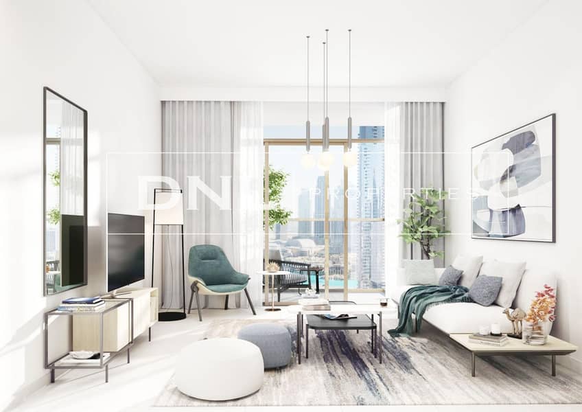 2 2BR Burj Crown | Post Handover Payment Plan | 50% DLD Waiver