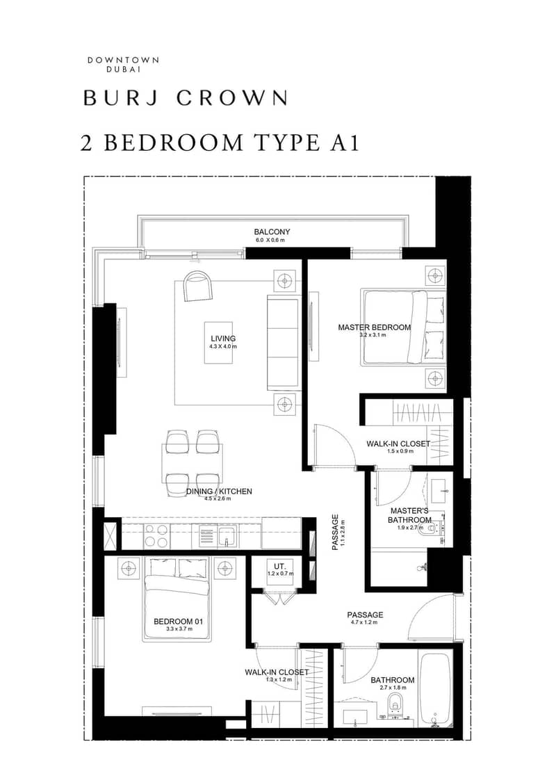 9 2BR Burj Crown | Post Handover Payment Plan | 50% DLD Waiver