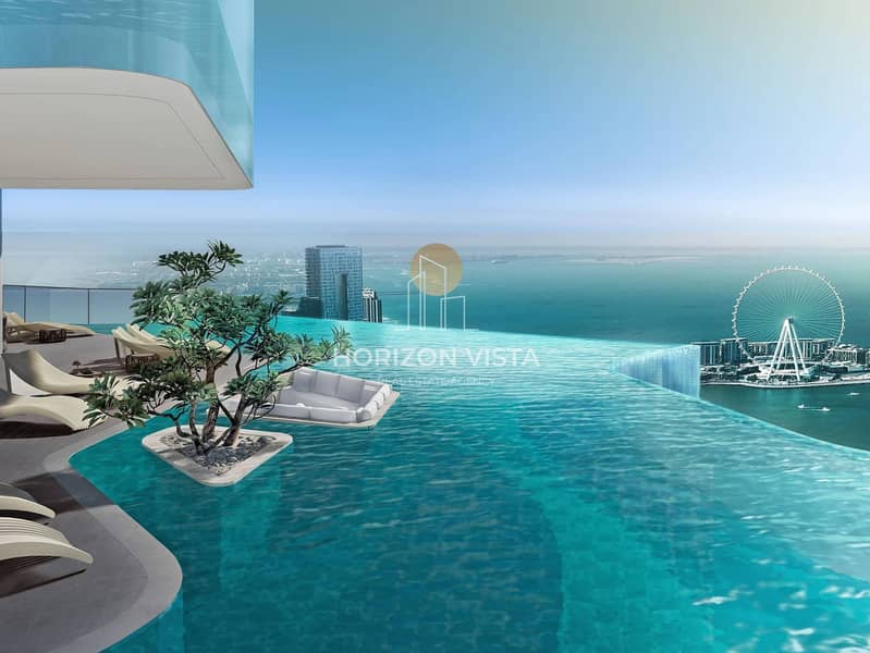Dubai eye view - Water front -  High floor