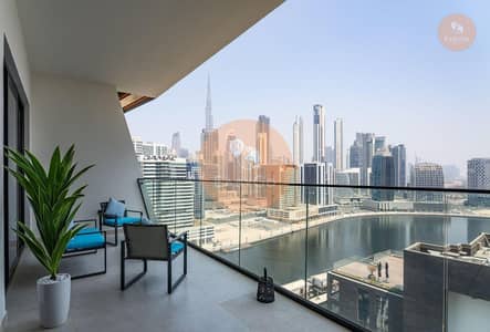 1 Bedroom Apartment for Rent in Business Bay, Dubai - Sumpromo- Stylish 1BR/ Sofa Bed/ Burj Khalifa view