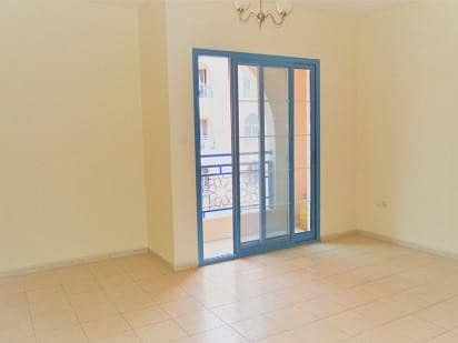 23,000/4 CHQS. . . . STUDIO WITH BALCONY ON 3RD FLOOR IN PERSIA CLUSTER ( N-09 BUILDING ) . . . .