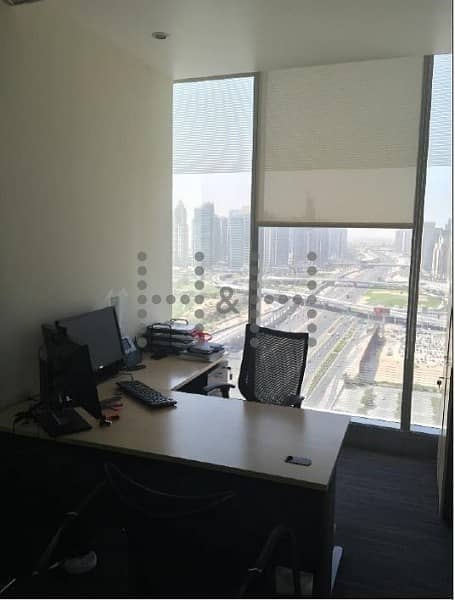 Fitted with partitions office for rent in MEDIA CITY