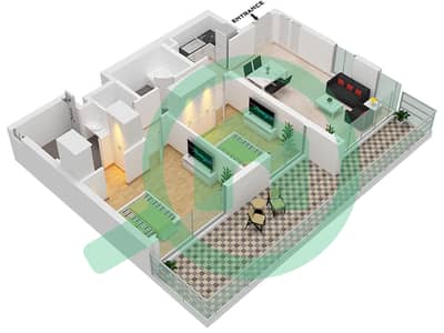 海洋之门2号大楼 - 2 卧室公寓类型／单位13B / UNIT 05 FLOOR 01戶型图