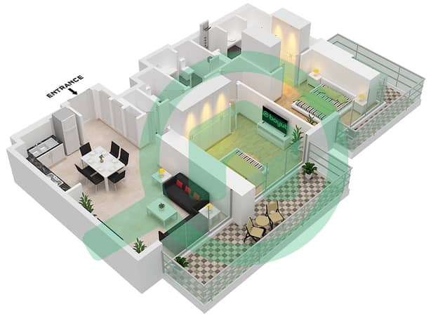 Type A Unit 2,11 Floor 4-20 
Type A Unit 2,6 Floor 21
Type A Unit 2,10 Floor 22-40