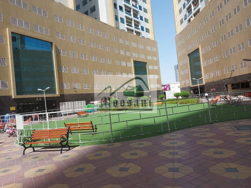 FOR RENT: SPACIOUS STUDIO With Parking IN AJMAN PEARL TOWERS ACCESS TO EMIRATES ROAD DUBAI in AED 19,000