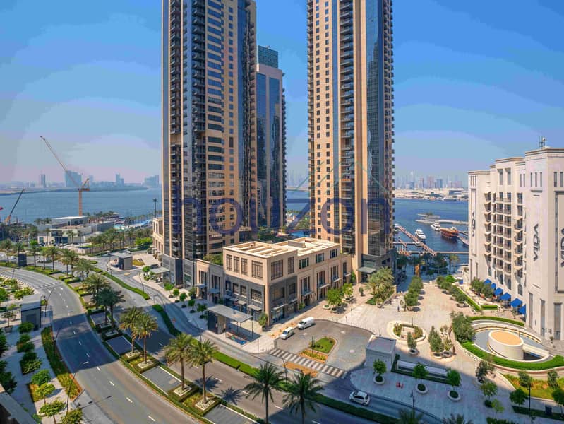 Modern 3BR + Maid | Burj + Sea View | Balcony