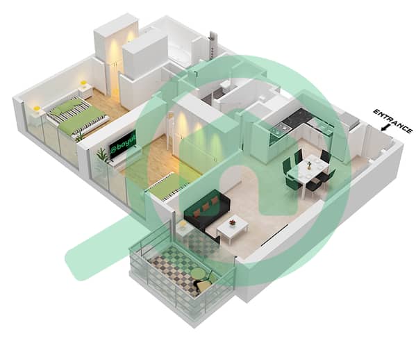 Type D1 Unit 6 Floor 22-40