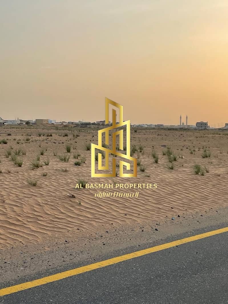 For sale in Sharjah, residential land in the Basateen Al Zubair project
