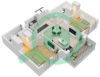The Regent - 2 Bedroom Apartment Type L Floor plan