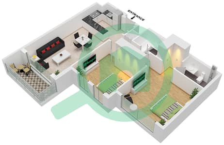 The Regent - 2 Bedroom Apartment Type P Floor plan