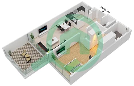 Mangrove Residences - 1 Bedroom Apartment Type 1 Floor plan