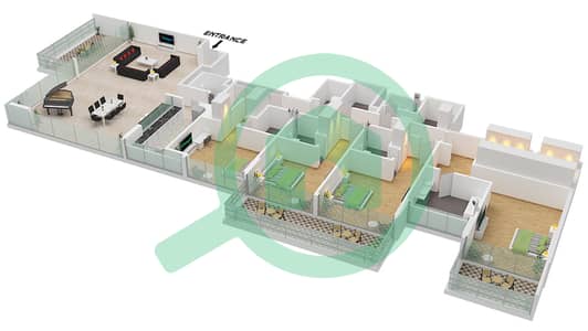 Mangrove Residences - 4 Bedroom Apartment Type A Floor plan