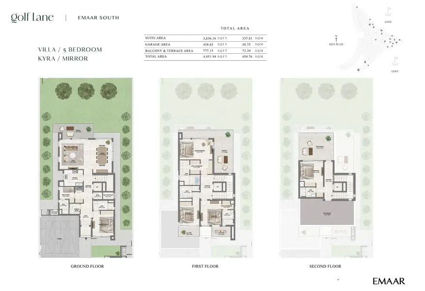 5 BR floor plan