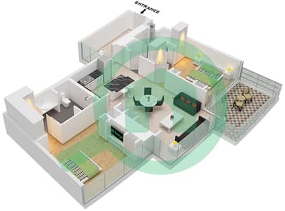 卡瓦利大厦 - 2 卧室公寓类型A1-M戶型图