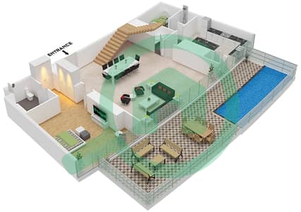卡瓦利大厦 - 3 卧室公寓类型C戶型图