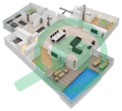 卡瓦利大厦 - 2 卧室公寓类型B FLOOR 42-47戶型图