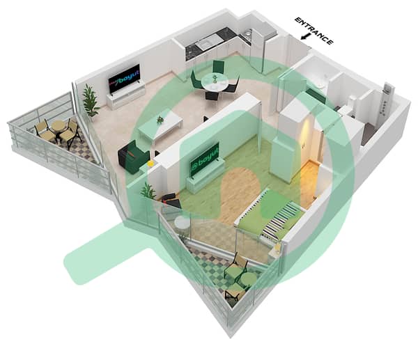 Type D Unit 3 Floor 2,4,6,8,10,12,14,16,18,20