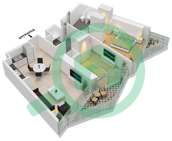 Type D Unit 2 Floor 3,5,7,9,11,13,15,17,19