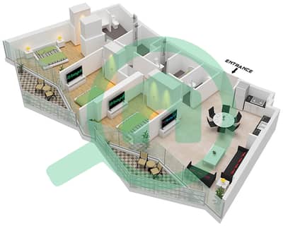 W Residences - 3 Bedroom Apartment Type/unit A1 /UNIT 3 FLOOR 22,24,26 Floor plan