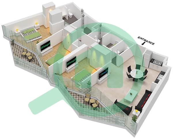 Type A1 Unit 3 Floor 22,24,26,28,30,32,34,36,38,40,42,44,46