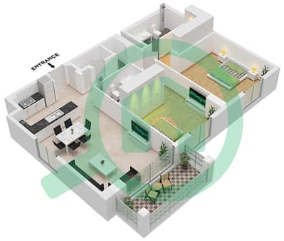 المخططات الطابقية لتصميم النموذج / الوحدة 1 / UNIT 1 FLOOR 1 شقة 2 غرفة نوم - برج لا سيرين 5 المخططات الطابقية لتصميم النموذج / الوحدة 1 / UNIT 1 FLOOR 1 شقة 2 غرفة نوم - برج لا سيرين 5