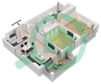 赛琳娜5号大厦 - 2 卧室公寓类型／单位2A,2 / UNIT 2-3 FLOOR戶型图