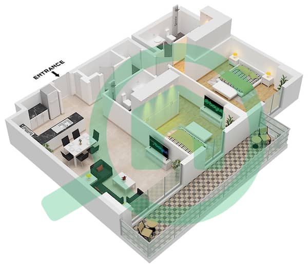 Type 1A Unit 3 Floor 1 Type 1A Unit 3 Floor 1