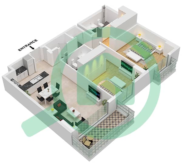 Type 1 Unit 3 Floor 2-6