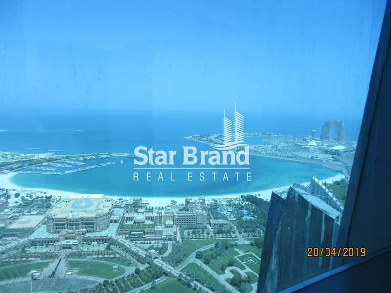 3 BEDROOM PLUS MAID ROOM WITH BEAUTIFUL EMIRATES PALACE VIEW FOR RENT IN ETIHAD TOWER