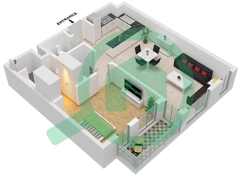 Terrazzo Residences - 1 卧室公寓类型／单位1A / UNIT 9-16,18-25戶型图 "Type 1A Unit 13,14 First-Fourth Floor 9,10,11,12,18,20 Second-Fourth Floor Tower A
Unit 8,9,10,11,12 First-Fourth Floor Unit 13,15,20,21,22,23 Second-Fifth Floor 24,25 Third-Fourth Floor 16,19 Fifth Floor " interactive3D
