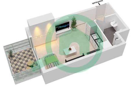Q花园loft公寓 - 单身公寓类型A FLOOR 3-13戶型图