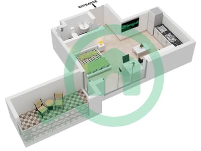 Q花园loft公寓 - 单身公寓类型C FLOOR 3-13戶型图